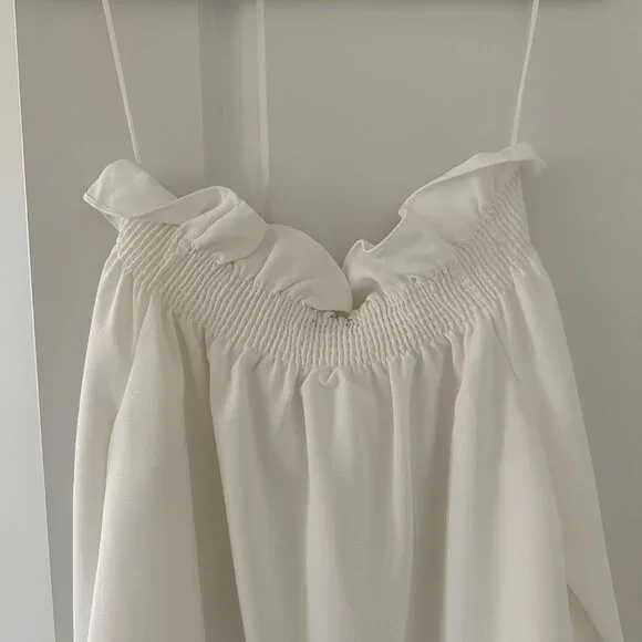 NWT Tuckernuck Marguerite White Off the Shoulder Blouse - Picture 7 of 14